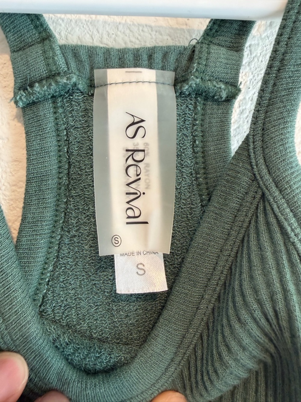 Altar'd State Ribbed Racerback Tank in Deep Green - Picture 5 of 9